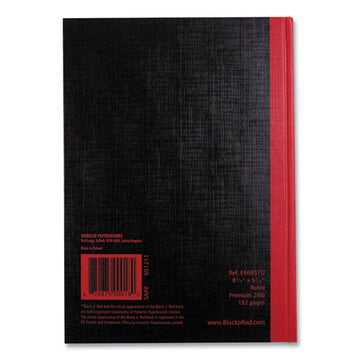 Black n' Red™ Casebound Notebooks, 1 Subject, Wide-legal Rule, Black Cover, 8.25 X 5.63, 96 Sheets freeshipping - TVN Wholesale